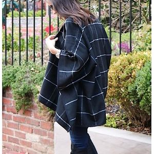 NEW Old Navy plaid combo poncho/jacket